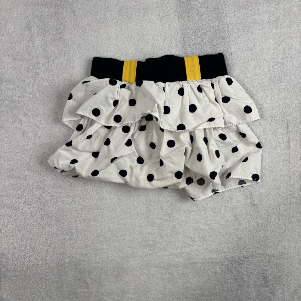 VTG 90s Polka Dot White Ruffle Skirt Youth Girls Size 3T